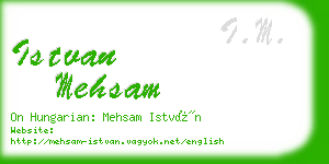 istvan mehsam business card